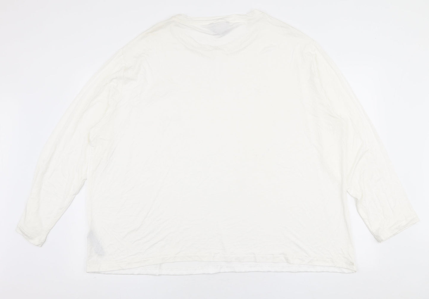 Womens UK Size 2XL Dunnes Stores White Jersey Blouse