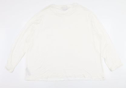 Womens UK Size 2XL Dunnes Stores White Jersey Blouse