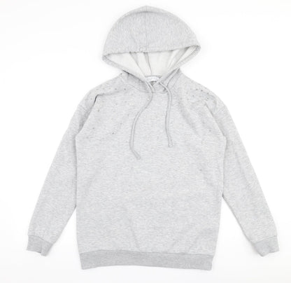 Papaya Womens Grey  Polyester Pullover Hoodie Size S  Pullover