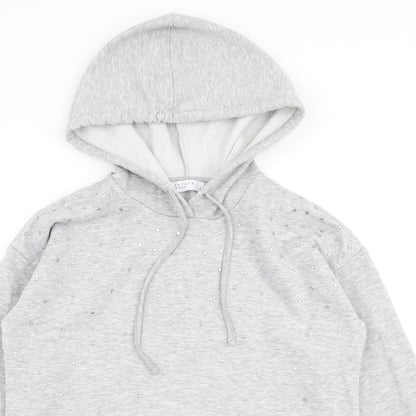 Papaya Womens Grey  Polyester Pullover Hoodie Size S  Pullover