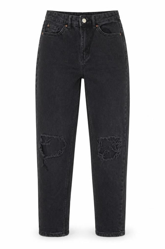 Womens UK Size 6 Denim Co Regular Fit Mom Black Jeans