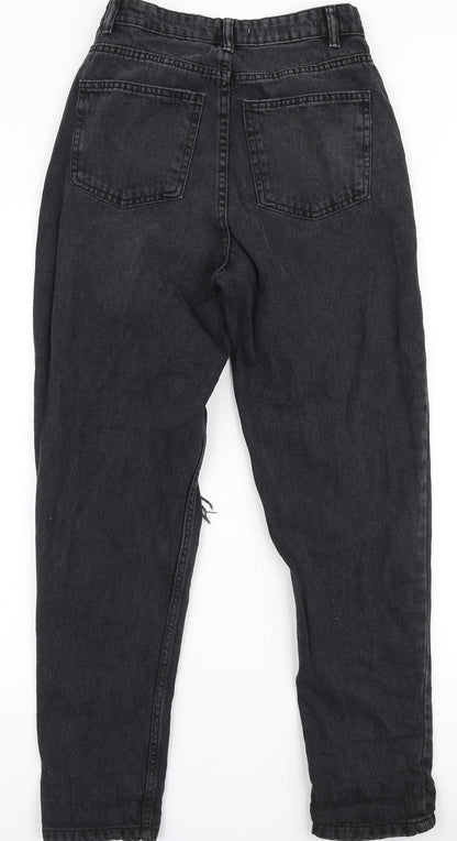 Denim Co Womens Black  100% Cotton Mom Jeans Size 6 L28 in Regular Zip