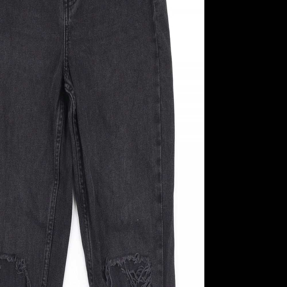 Denim Co Womens Black  100% Cotton Mom Jeans Size 6 L28 in Regular Zip