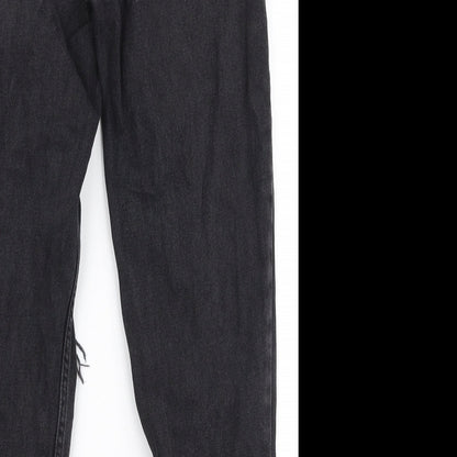 Denim Co Womens Black  100% Cotton Mom Jeans Size 6 L28 in Regular Zip