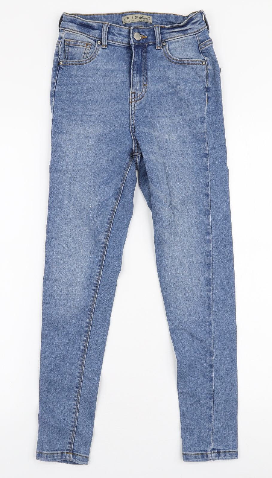 Denim Co Womens Blue  Cotton Skinny Jeans Size 6 L26 in Slim Zip