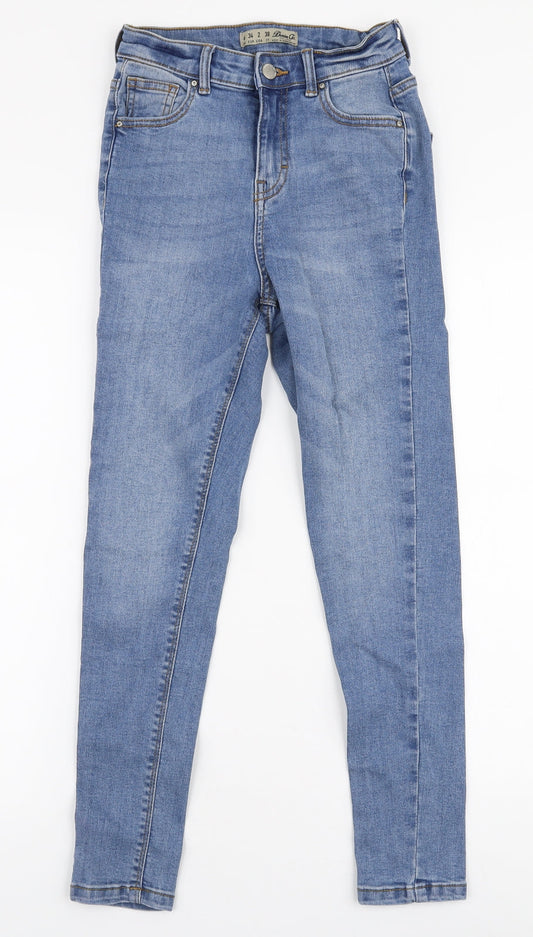 Denim Co Womens Blue  Cotton Skinny Jeans Size 6 L26 in Slim Zip