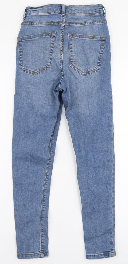 Denim Co Womens Blue  Cotton Skinny Jeans Size 6 L26 in Slim Zip