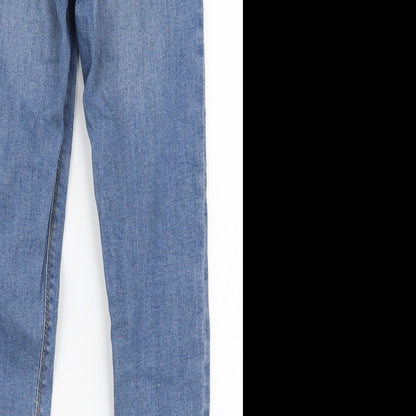 Denim Co Womens Blue  Cotton Skinny Jeans Size 6 L26 in Slim Zip