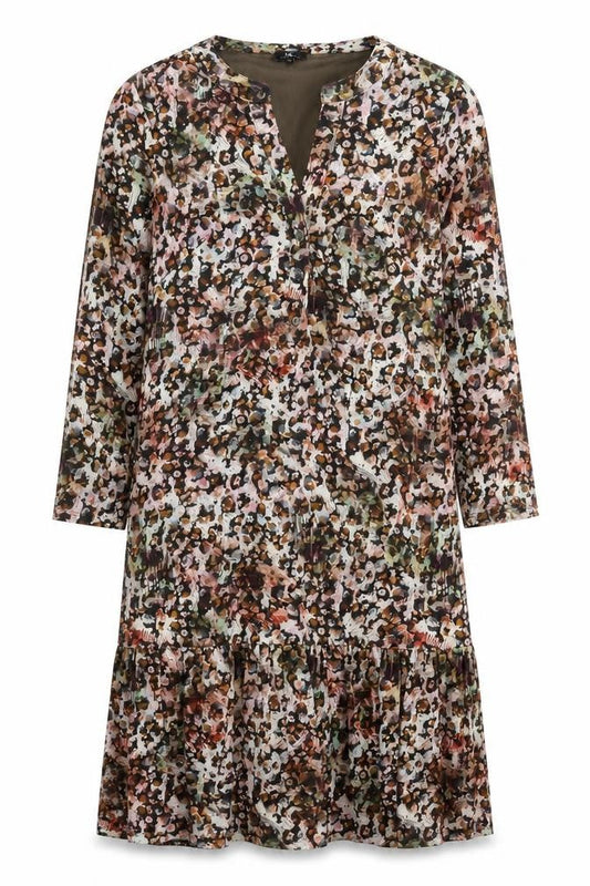 K Design Womens Multicoloured Floral Polyester Trapeze & Swing  Size XS  V-Neck Pullover