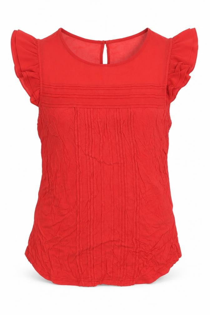 Womens UK Size S H&M Red Jersey Blouse