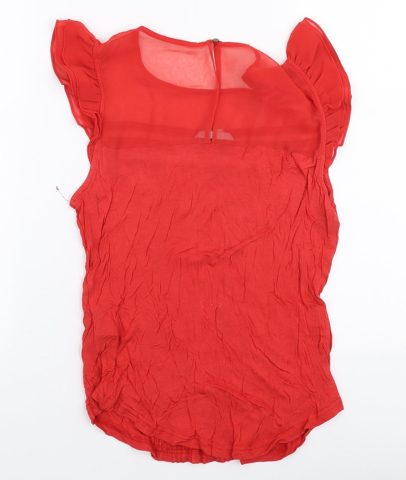 Womens UK Size S H&M Red Jersey Blouse