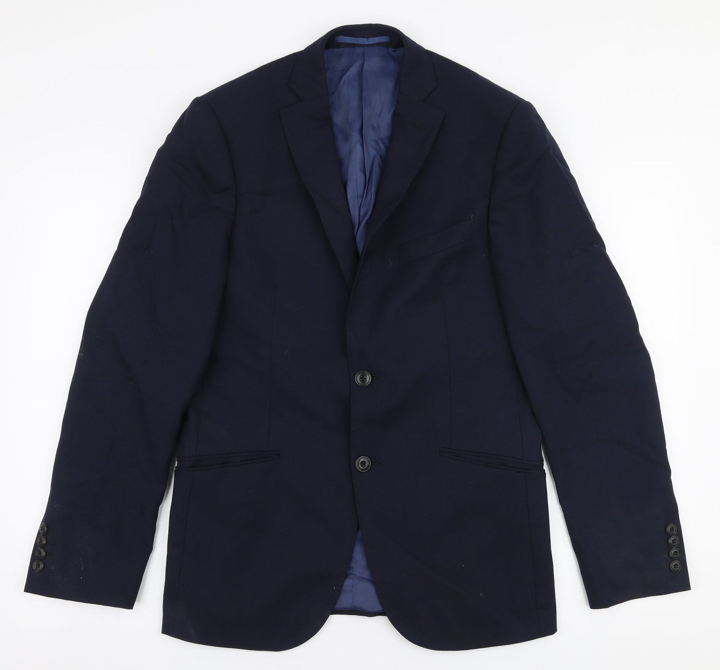 Mens UK Size 34 Marks and Spencer Regular Blue Suit Jacket