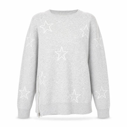 Elwood Womens Grey Round Neck  Acrylic Pullover Jumper Size 8