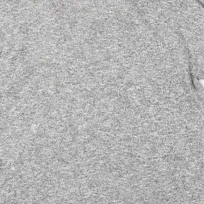 TU Womens Grey V-Neck  Polyester Pullover Jumper Size 12