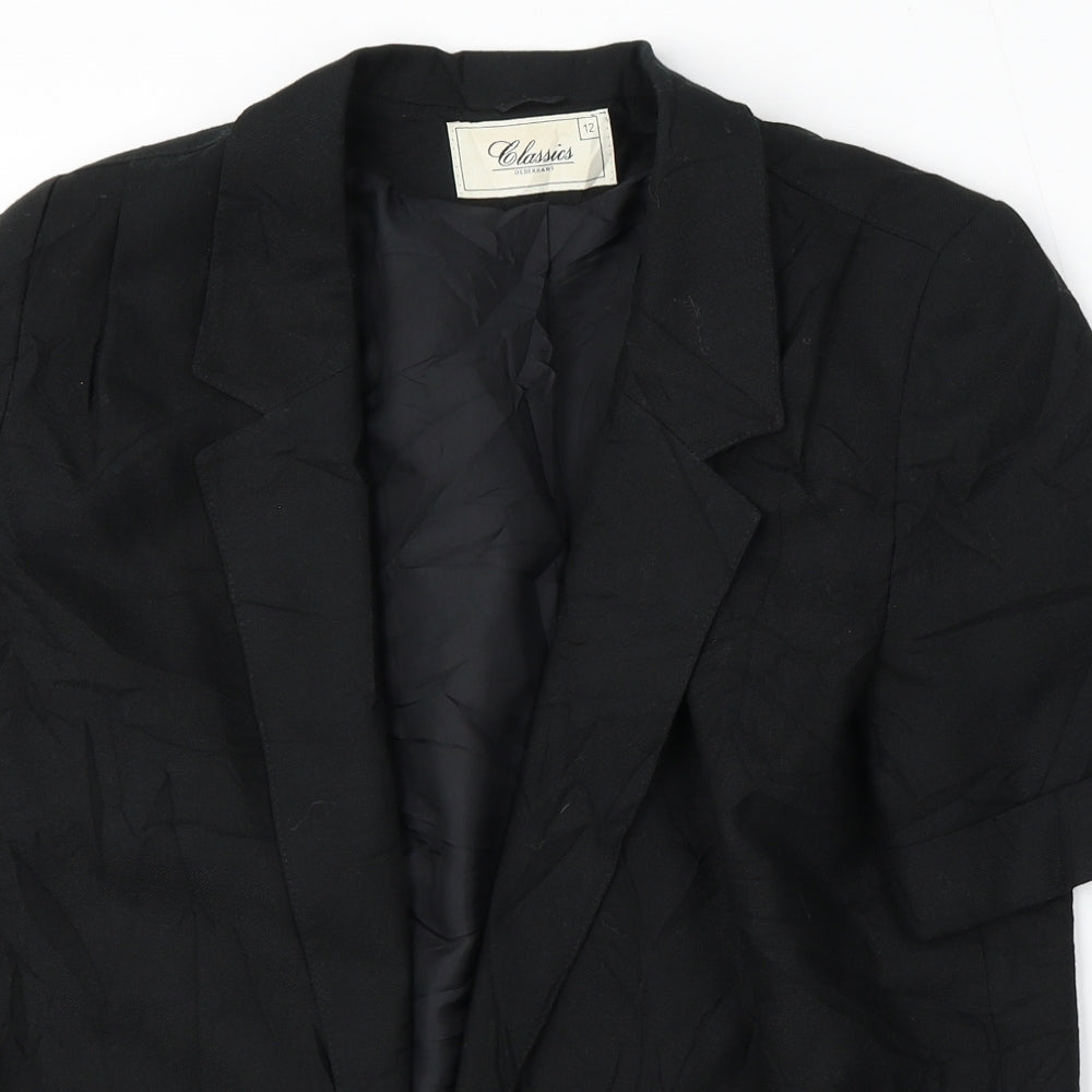 Debenhams Womens Black  Polyester Jacket Suit Size 12