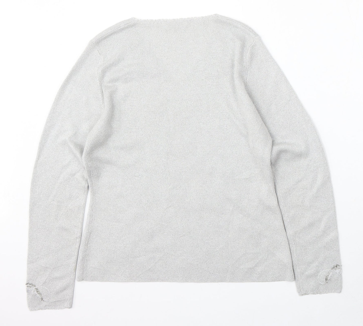 Womens UK Size M St Michael Silver Pullover Jumper