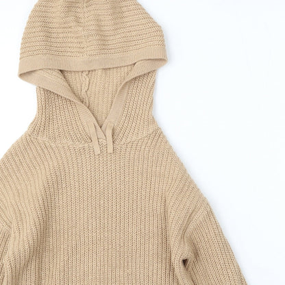 915 Generation Girls Beige  Acrylic Pullover Hoodie Size 12-13 Years