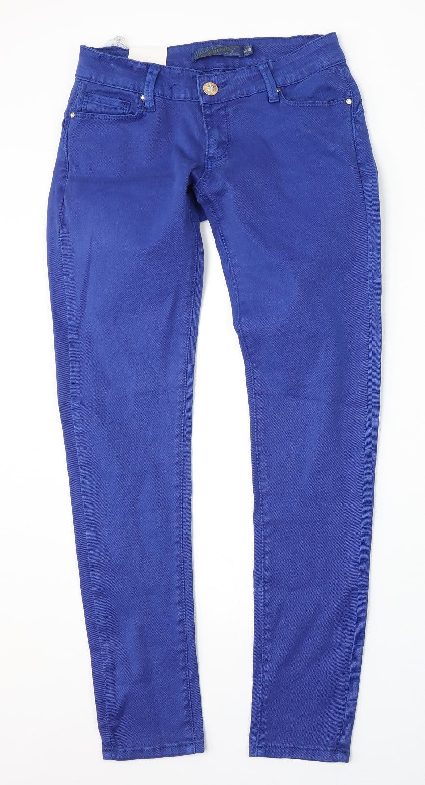 So Sweet Womens Blue  Cotton Skinny Jeans Size M L31 in Regular Button