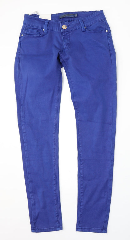 So Sweet Womens Blue  Cotton Skinny Jeans Size M L31 in Regular Button