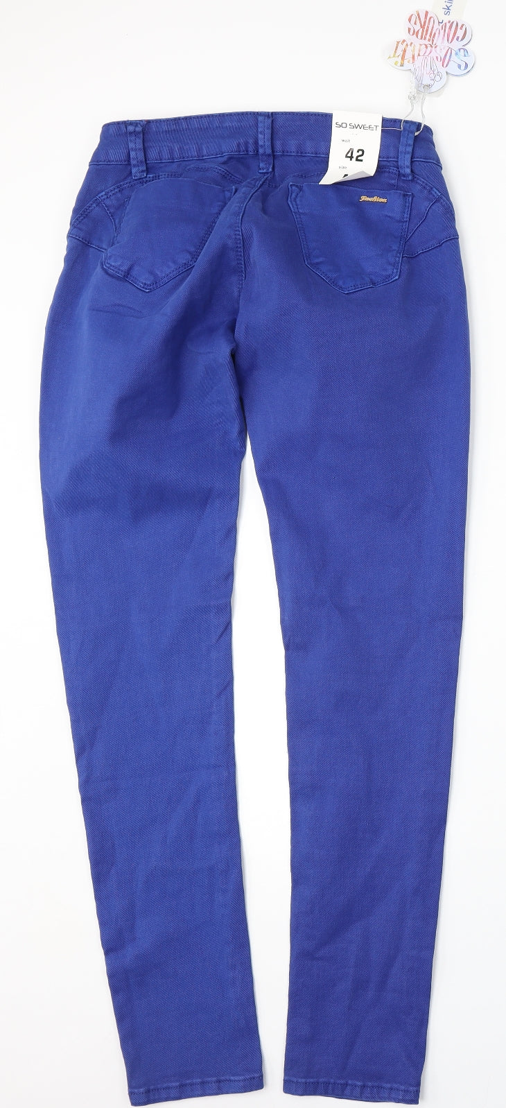 So Sweet Womens Blue  Cotton Skinny Jeans Size M L31 in Regular Button