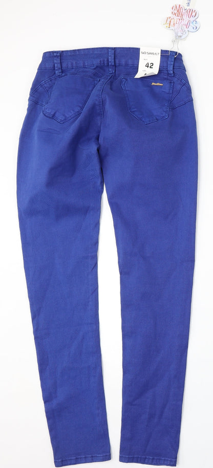 So Sweet Womens Blue  Cotton Skinny Jeans Size M L31 in Regular Button