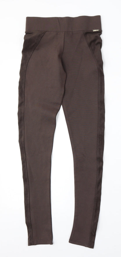Mobilize Womens Brown  Viscose Jogger Trousers Size 24 L29 in Regular