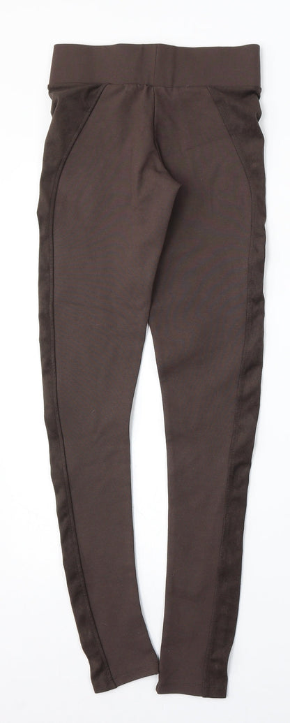Mobilize Womens Brown  Viscose Jogger Trousers Size 24 L29 in Regular