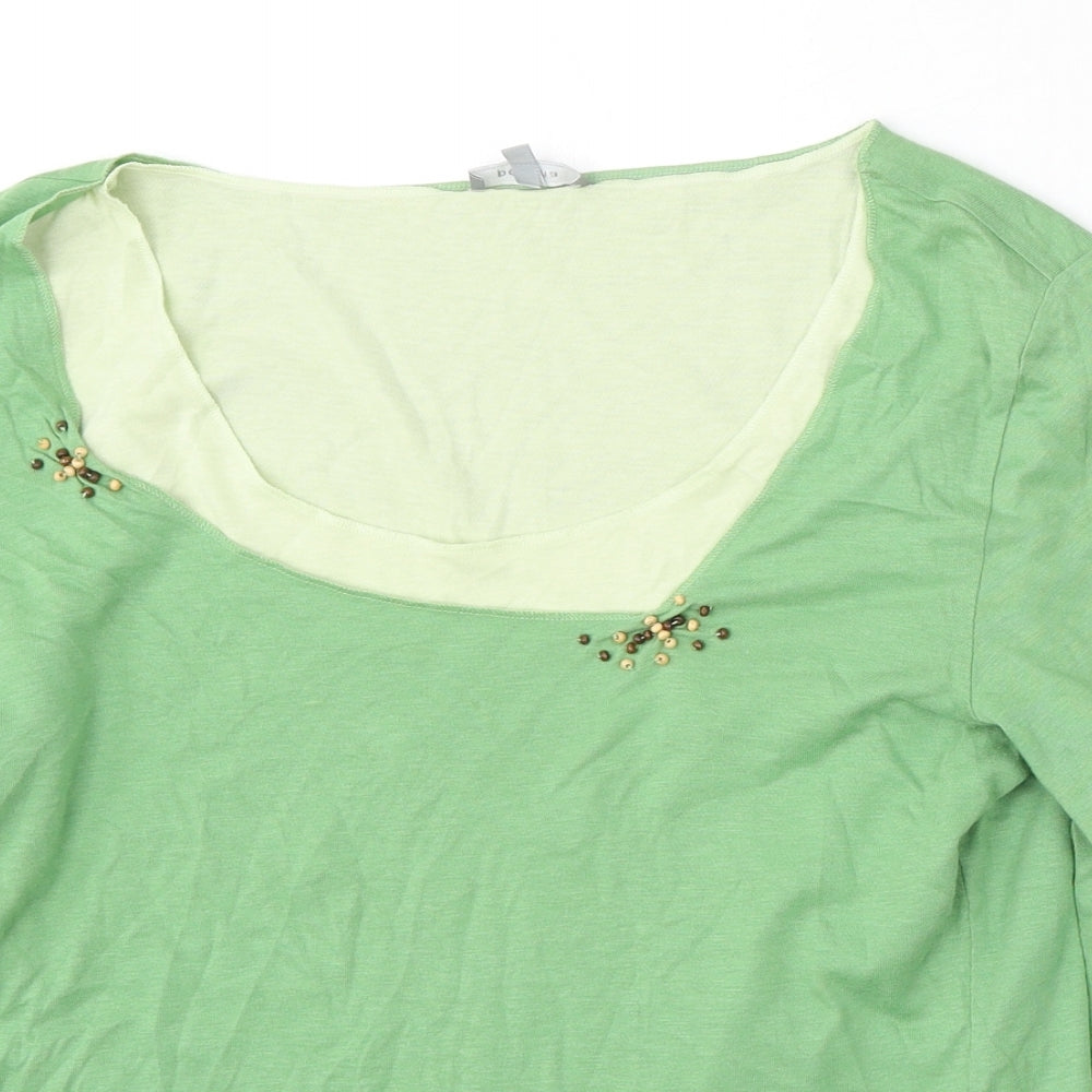 Womens UK Size 14 Per Una Green Pullover Jumper