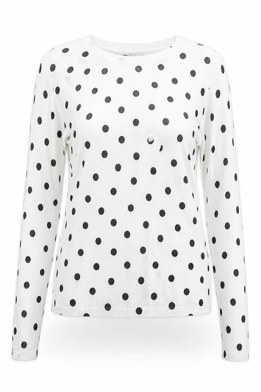 ASOS Womens White Round Neck Geometric Polyester Pullover Jumper Size M