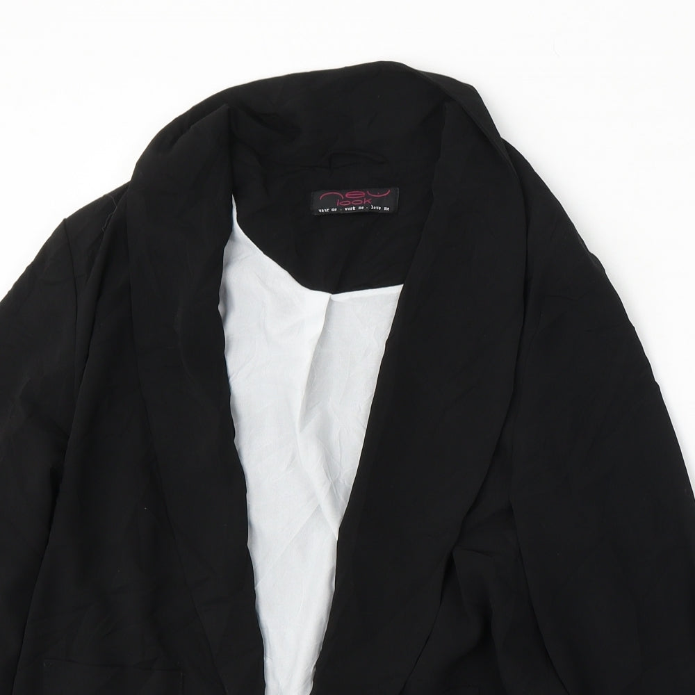 New Look Womens Black  Polyester Jacket Blazer Size 14