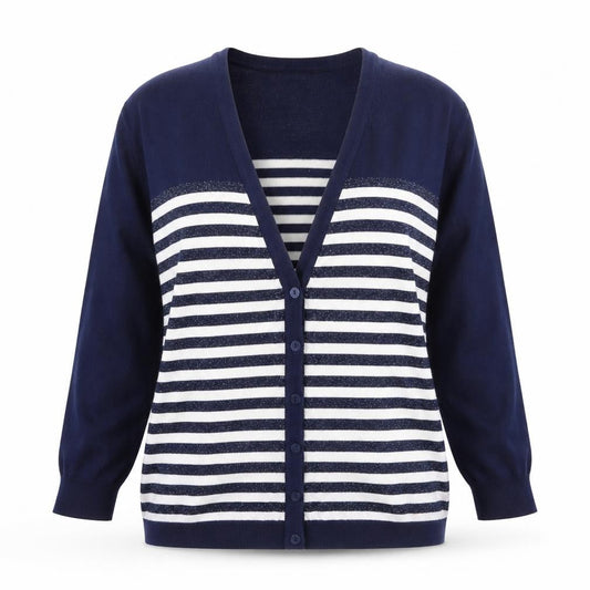 Womens UK Size L M&Co Blue Cardigan Jumper