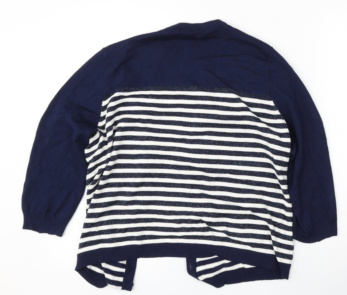 Womens UK Size L M&Co Blue Cardigan Jumper