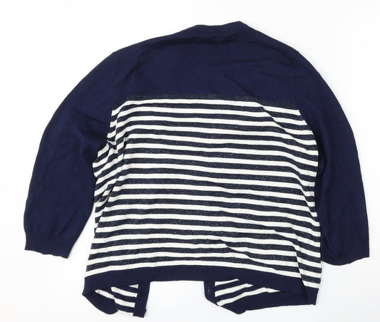 Womens UK Size L M&Co Blue Cardigan Jumper