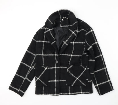 SheIn Girls Black Geometric  Jacket  Size 9 Years