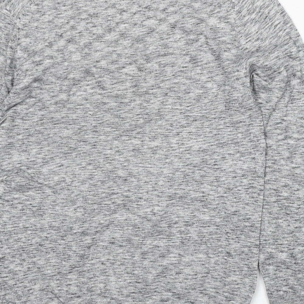 Burton Mens Grey Mock Neck  Polyester Pullover Jumper Size M