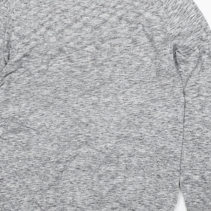 Burton Mens Grey Mock Neck  Polyester Pullover Jumper Size M