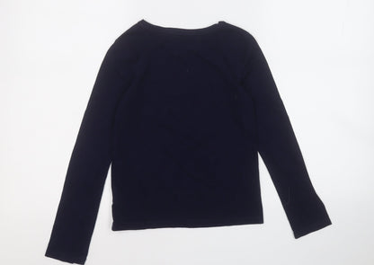 Gap Girls Blue  Cotton Basic T-Shirt Size M Round Neck