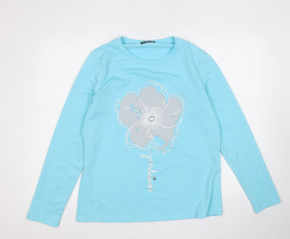 Womens UK Size M Sheilay Blue Pullover Jumper