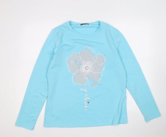 Womens UK Size M Sheilay Blue Pullover Jumper