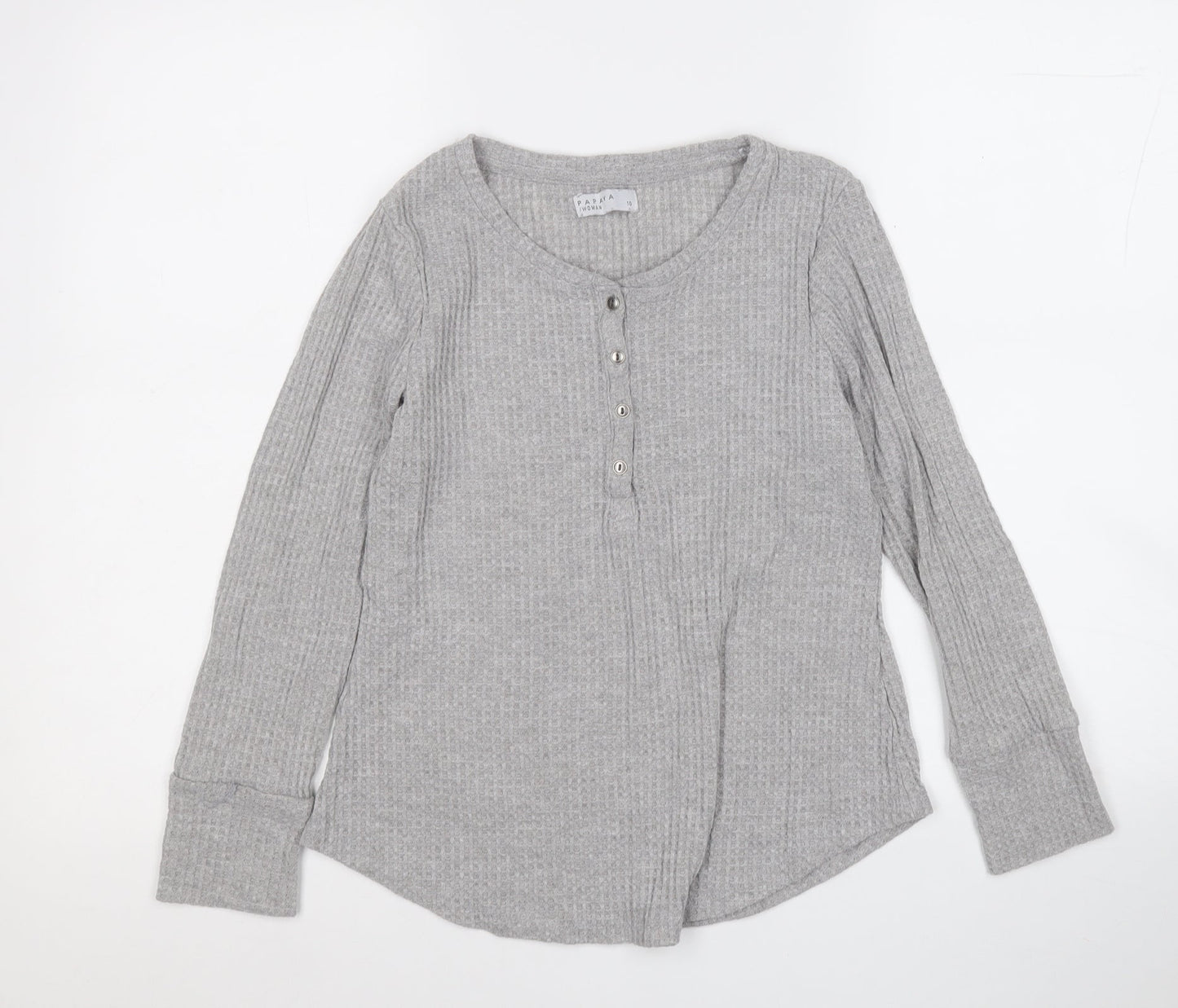 Womens UK Size 10 Papaya Grey Pullover Jumper