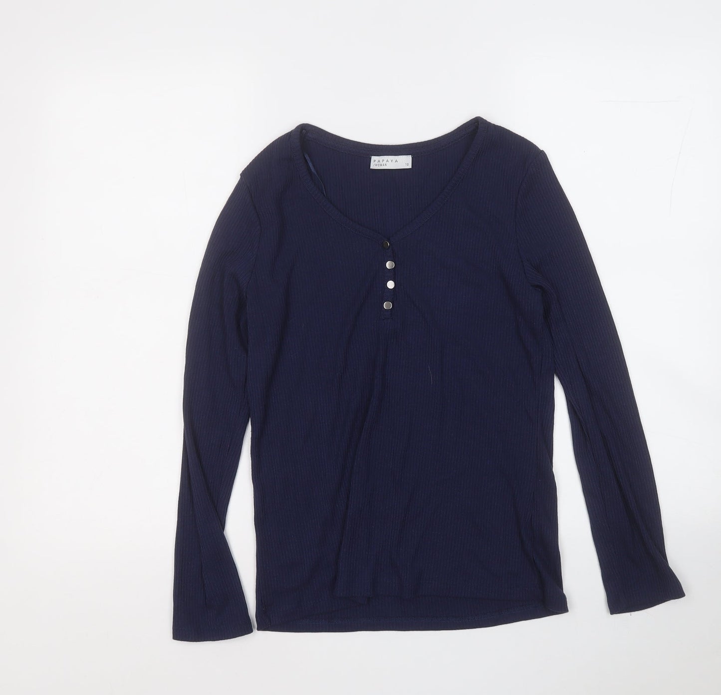 Womens UK Size 10 Papaya Blue Pullover Jumper