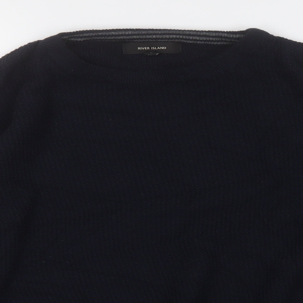 Womens UK Size S River Island Blue Pullover Jumper
