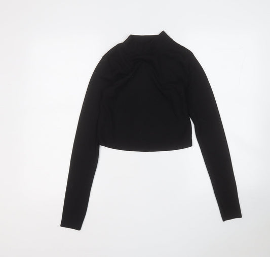 Primark Womens Black Mock Neck  Polyester Pullover Jumper Size 10