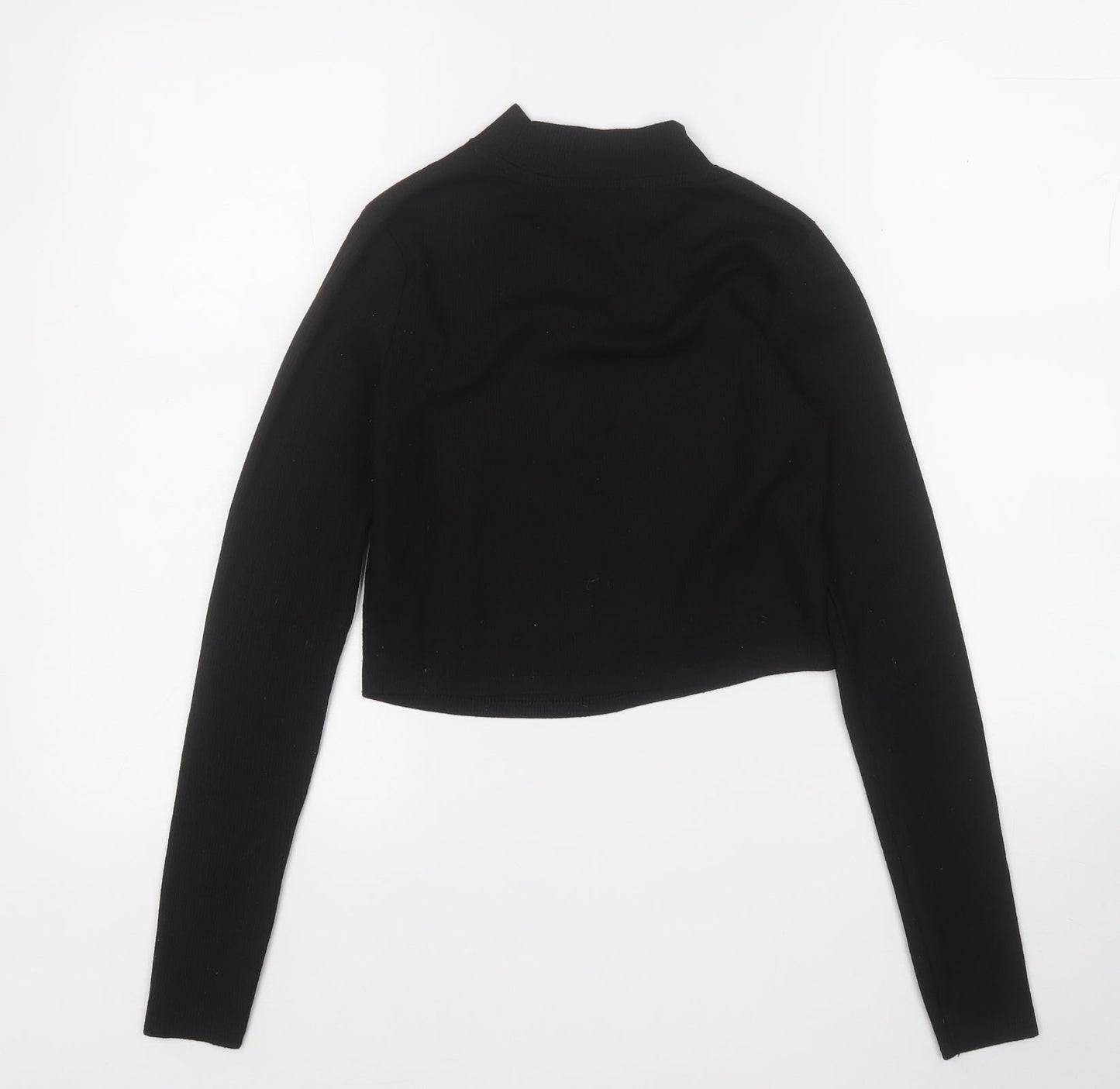 Primark Womens Black Mock Neck  Polyester Pullover Jumper Size 10