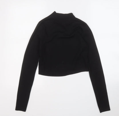 Primark Womens Black Mock Neck  Polyester Pullover Jumper Size 10