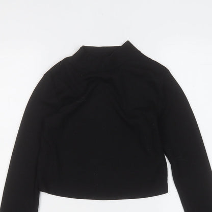Primark Womens Black Mock Neck  Polyester Pullover Jumper Size 10