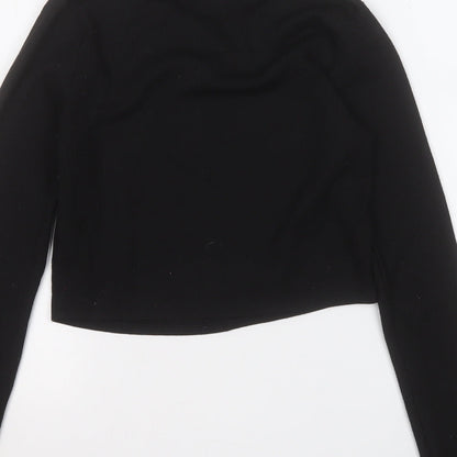 Primark Womens Black Mock Neck  Polyester Pullover Jumper Size 10