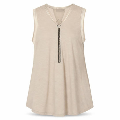 Womens UK Size M Sheilay Beige Basic Tank