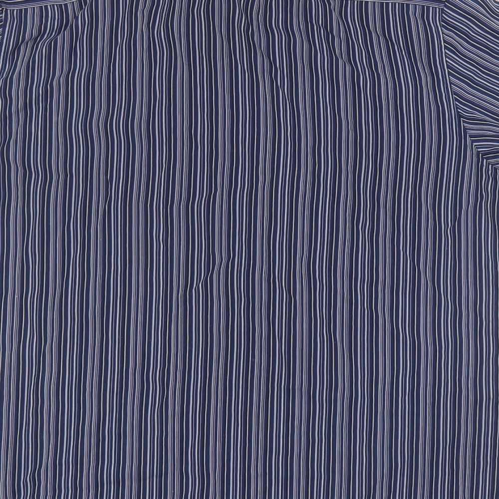 Mens UK Size XL Atlantic Bay Blue  Button-Up Short Sleeve Casual Shirt