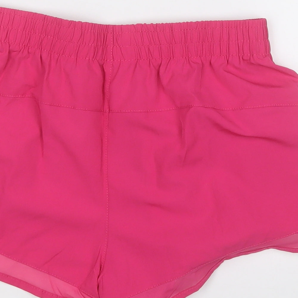 Workout Womens Pink  Polyester Sweat Shorts Size 6  Regular